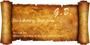 Goldberg Dorina névjegykártya